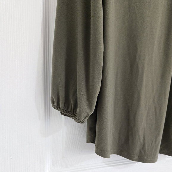 Two By Vince Camuto Bell Shape Shirt Blouse Women SX 2XL Green 3/4 Sleeves Boho - Picture 7 of 11